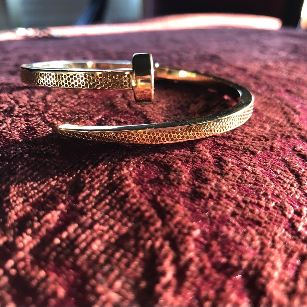14k Nail head hinged Cuff Bracelet